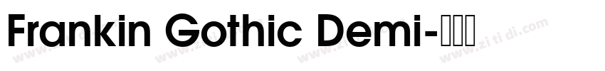 Frankin Gothic Demi字体转换